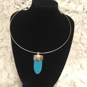 Coker necklace with turquoise pendant